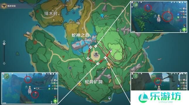 原神清4.5血斛采集路线一览