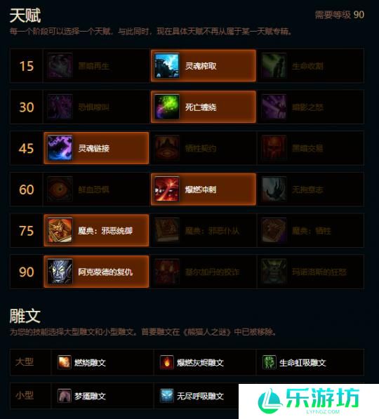 魔兽世界熊猫人之谜毁灭术天赋雕文推荐