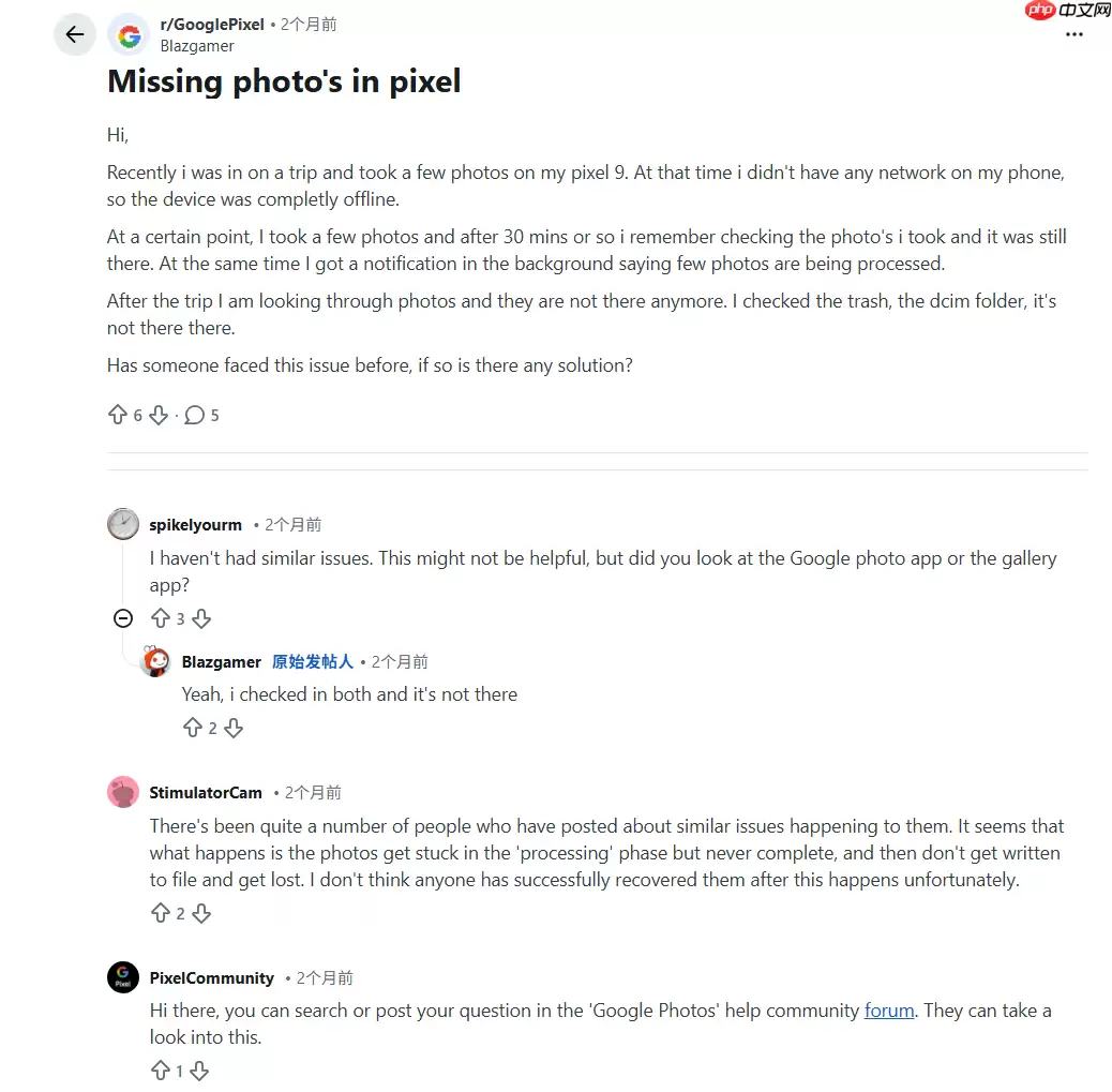Pixel再出奇怪BUG 部分用户反映拍照后照片消失
