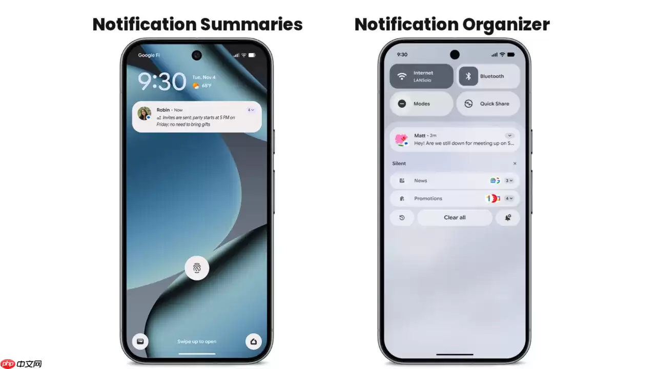 谷歌Android 16 QPR2推出通知整理器 用AI自动归类通知