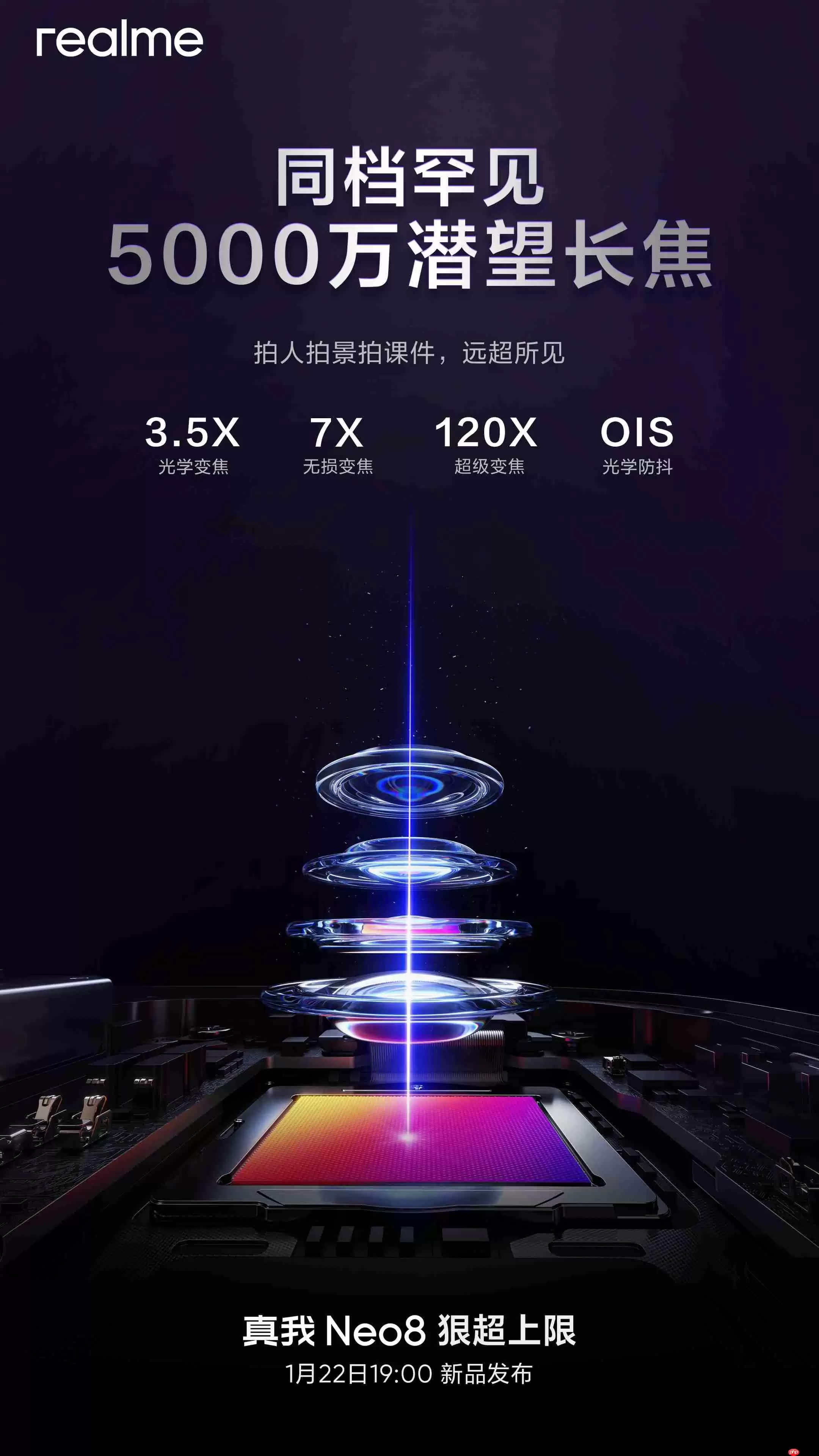 realme真我Neo8官宣同档罕见5000万潜望长焦，1月22日正式发布