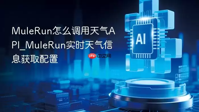 MuleRun怎么调用天气API_MuleRun实时天气信息获取配置