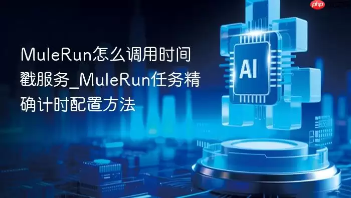 MuleRun怎么调用时间戳服务_MuleRun任务精确计时配置方法
