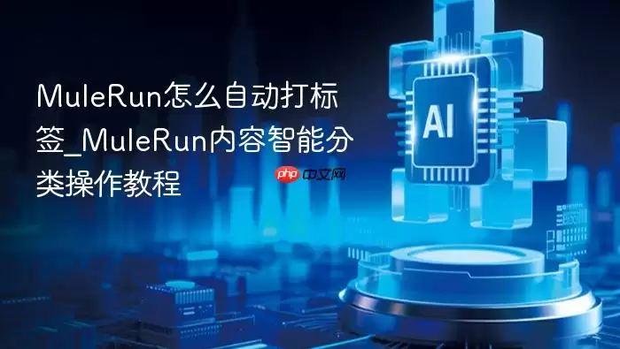 MuleRun怎么自动打标签_MuleRun内容智能分类操作教程